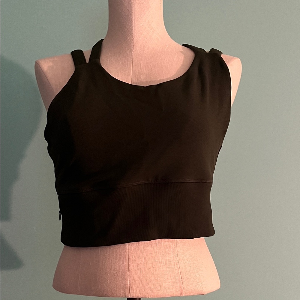 Forest green Senita athletics   Tank Crop Top - XL